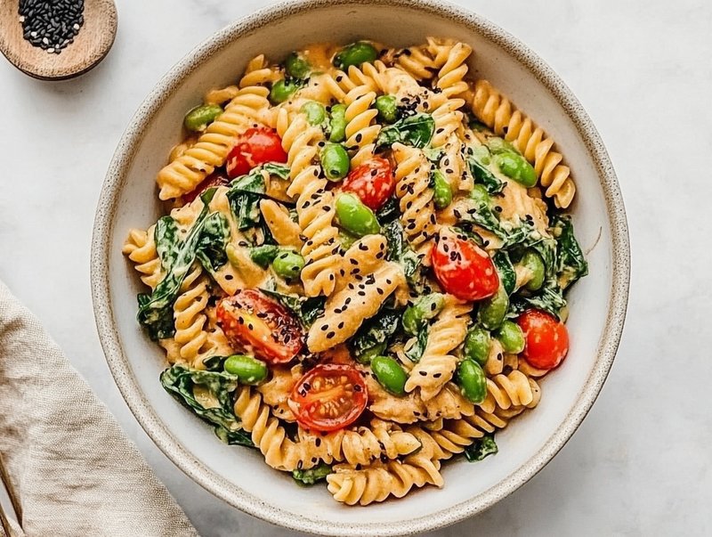 Pulse Pasta with Hummus & Cherry Tomatoes
