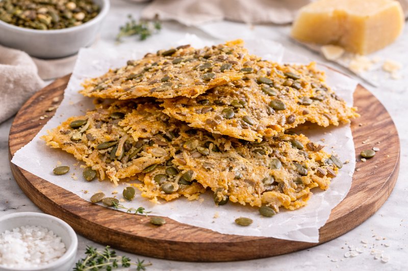 Parmesan Seed Crackers