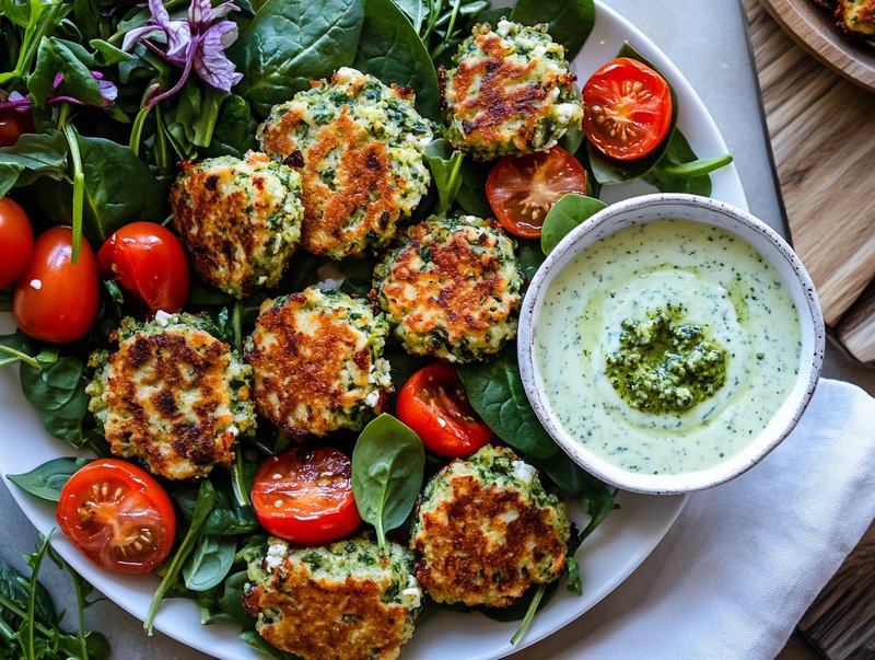 Spinach & Feta Fritters