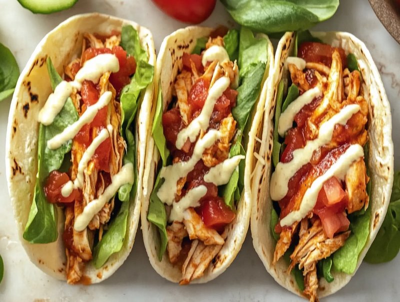 Chicken Con Pollo Soft Tacos (Slow Cooker)