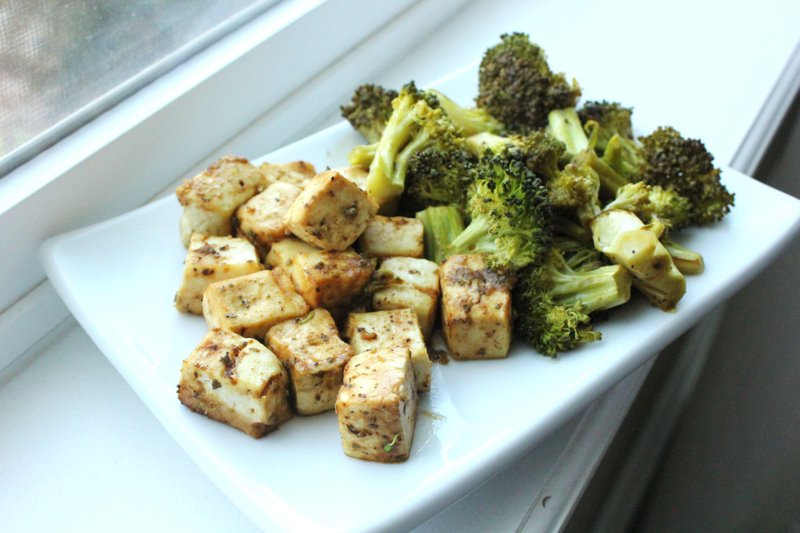 Balsamic Dijon Tofu with Broccoli