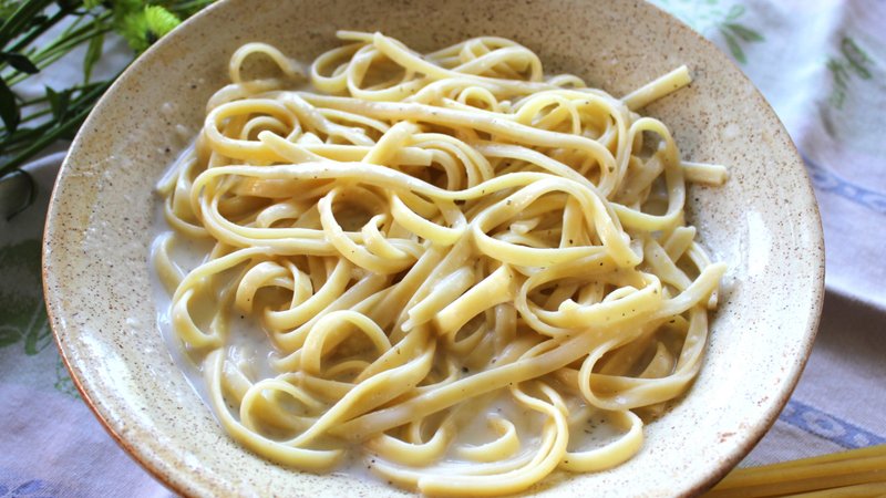 High Protein Fettucine Alfredo (Main Dish Portion)