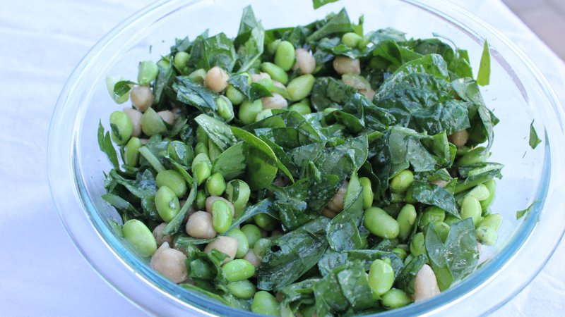 Chickpea Edamame Salad with Lemon & Dill