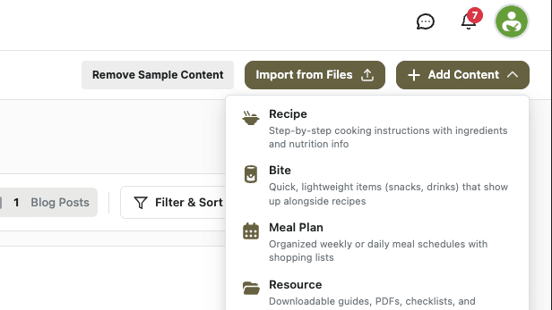 Create your first meal plan