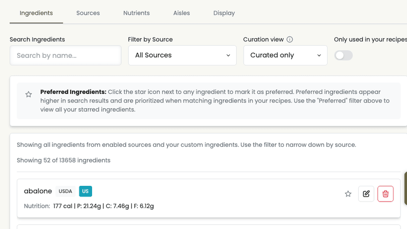 Why your ingredient library is the backbone of your app