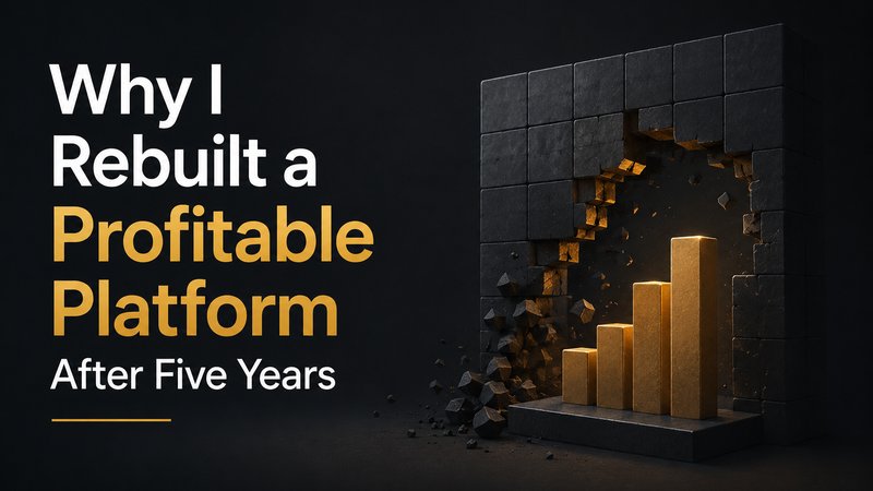 Why I Rebuilt a Profitable Platform After Five Years