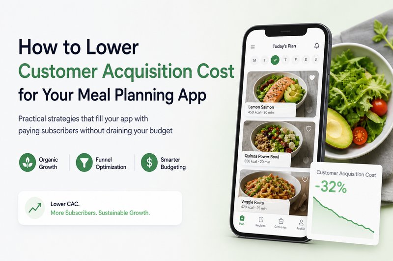 How to Lower Customer Acquisition Cost for Your Meal Planning App